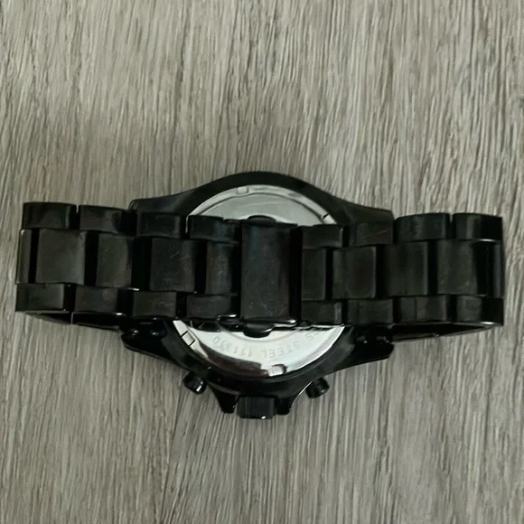 Michael Kors Black Everest Chronograph Watch - Picture 4 of 5